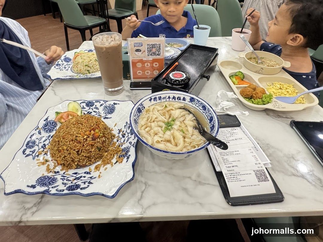 Family Meal at a Restaurant