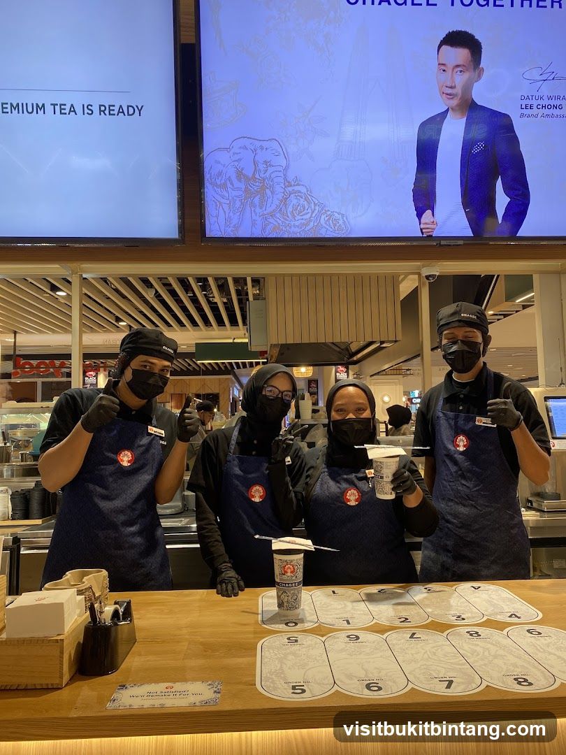 Staff at a Tea Counter