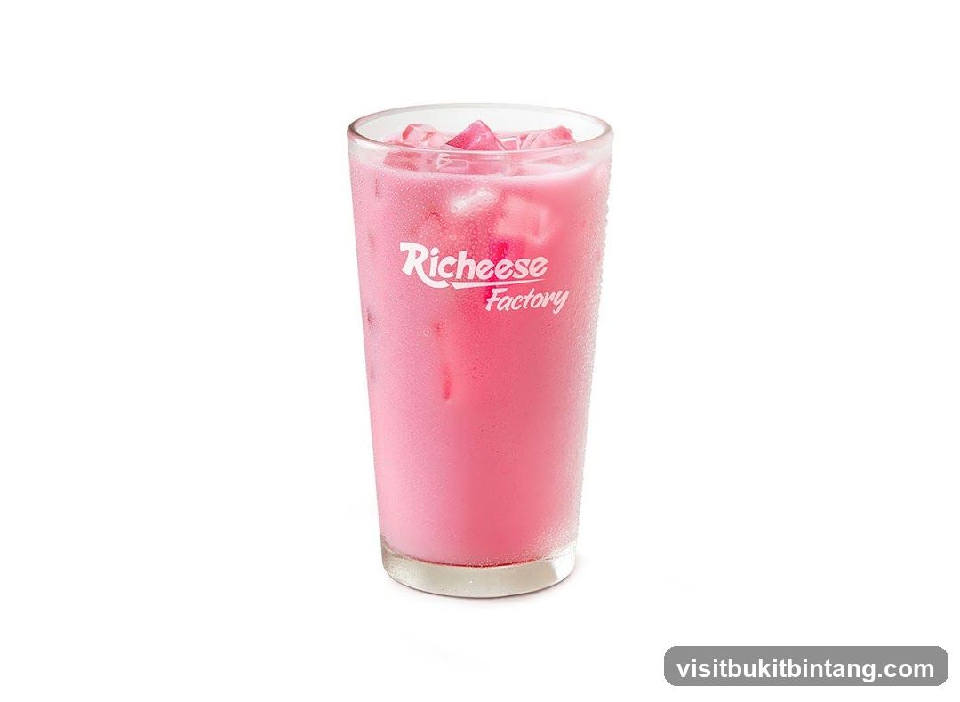 Pink Drink with Richeese Factory Logo