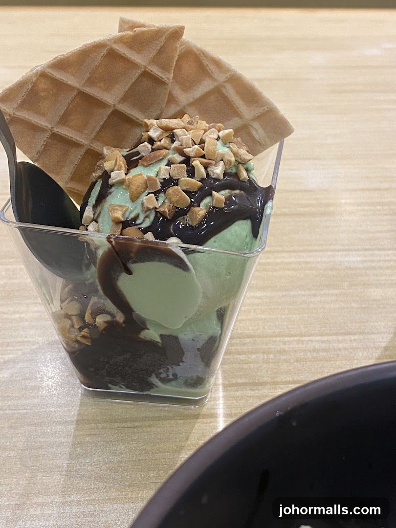 Mint Chocolate Chip Ice Cream Sundae