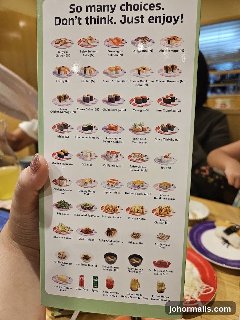 Sushi Menu