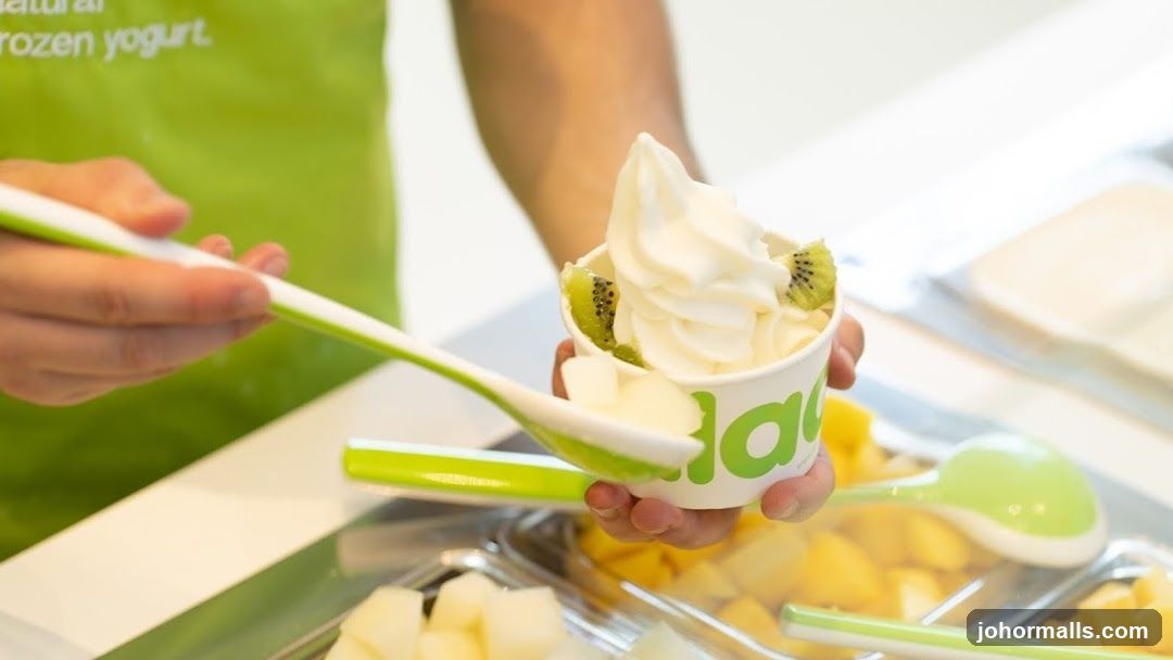 Frozen Yogurt Being Prepared