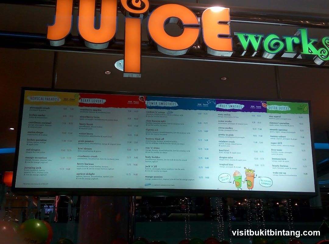 Juice Works Menu