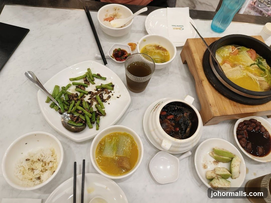 Table with various dishes