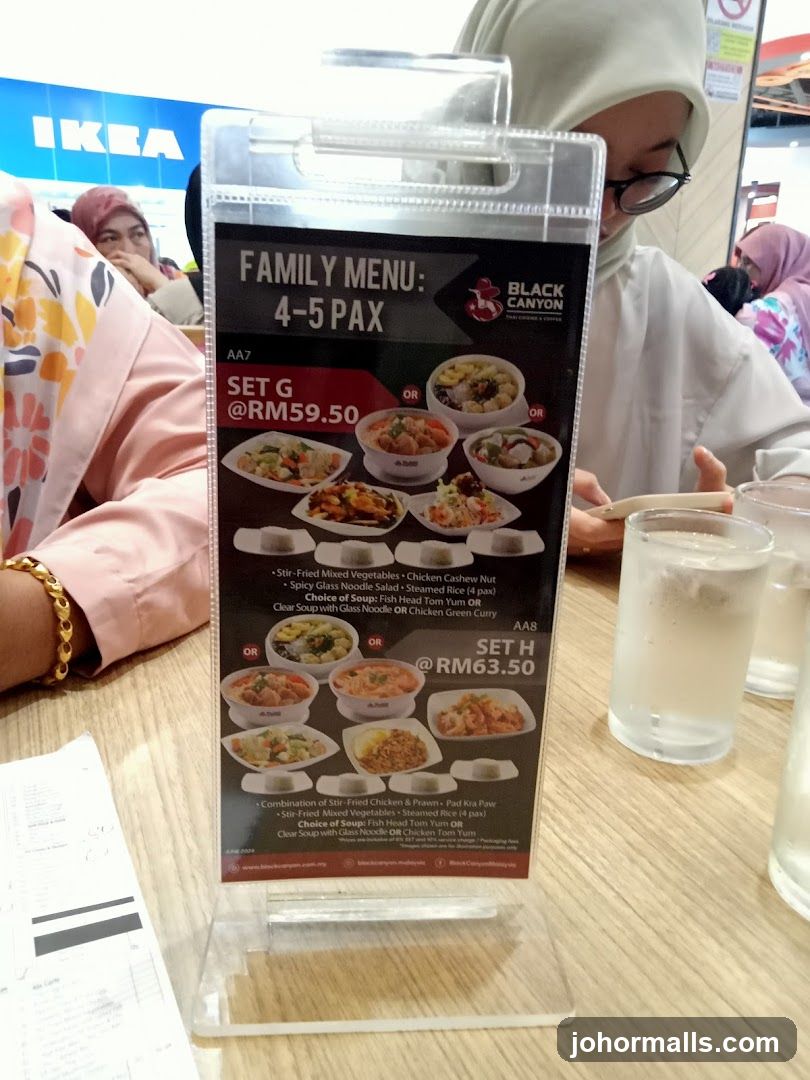 Black Canyon Family Menu