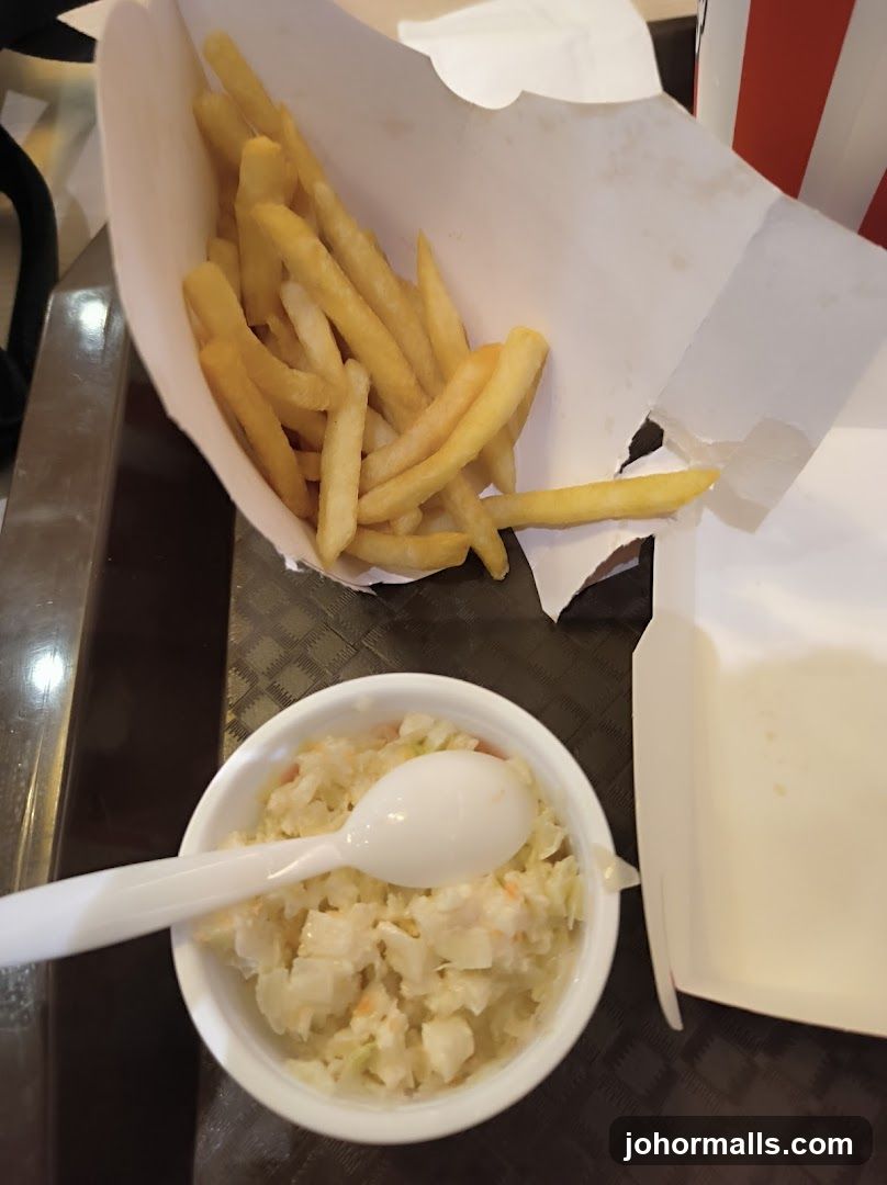 French Fries and Coleslaw