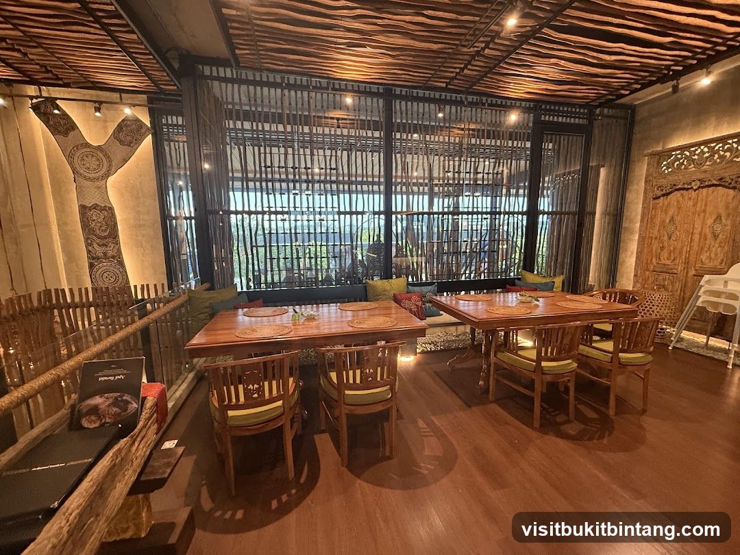 Restaurant Interior with Wooden Furniture