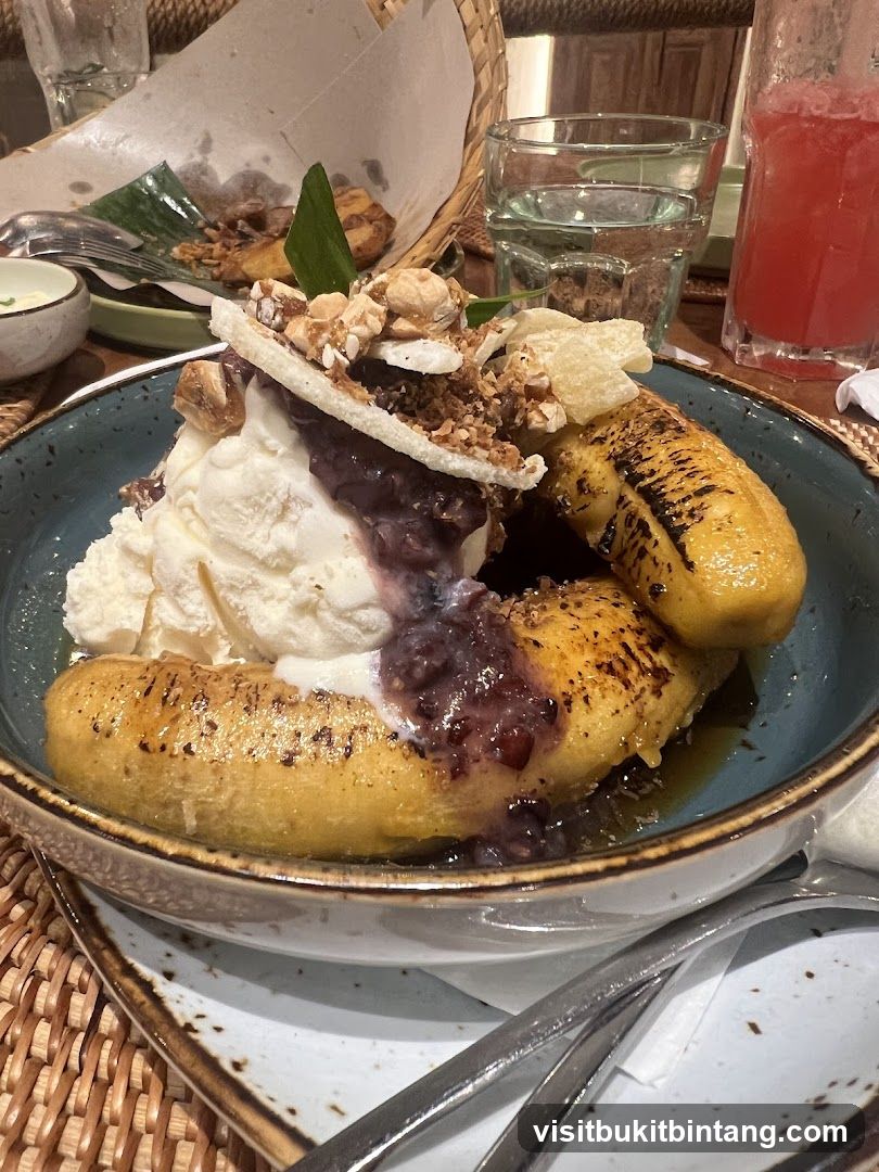 Dessert with Ice Cream and Bananas