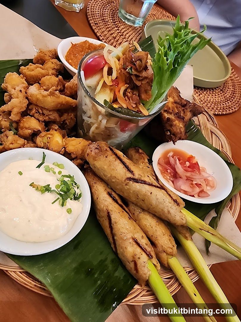 Platter of Fried Calamari and Grilled Skewers