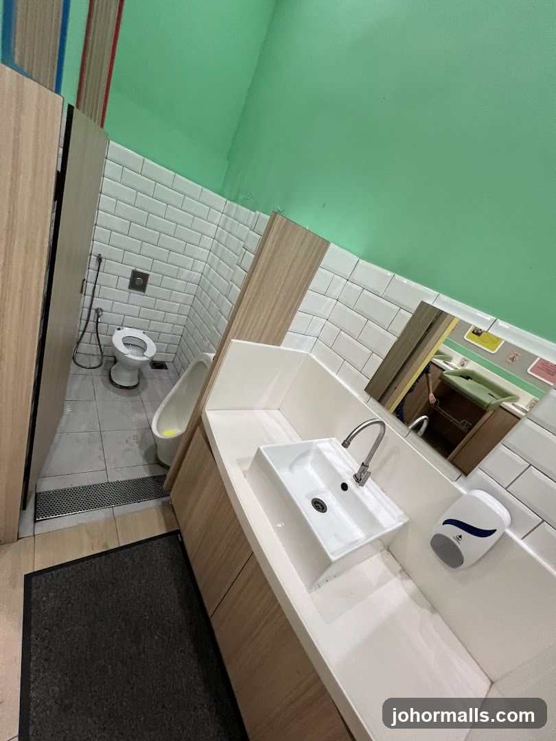 Restroom Sink and Toilet Area