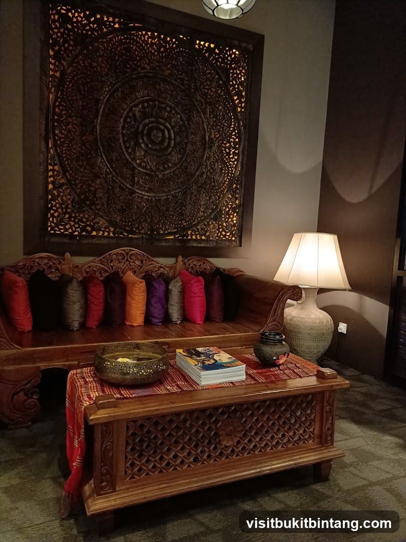 Ornate wooden furniture and decor