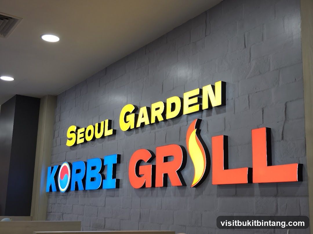Seoul Garden Korbi Grill Signage