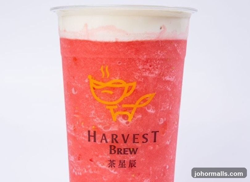 Strawberry Smoothie with Cream Cheese Foam