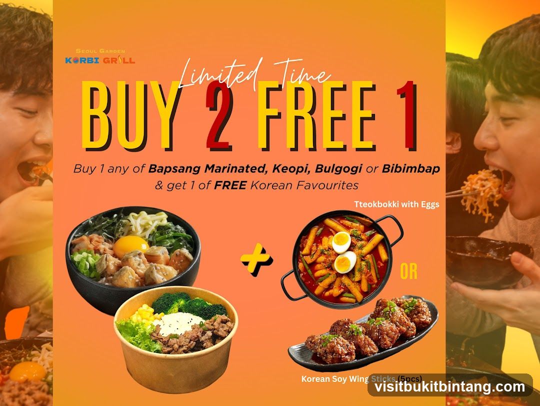 Buy 2 Free 1 Korean Food Promotion