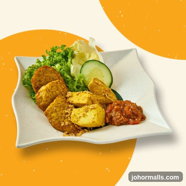 Fried Tempeh and Tofu Platter