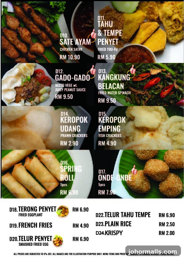 Menu Items