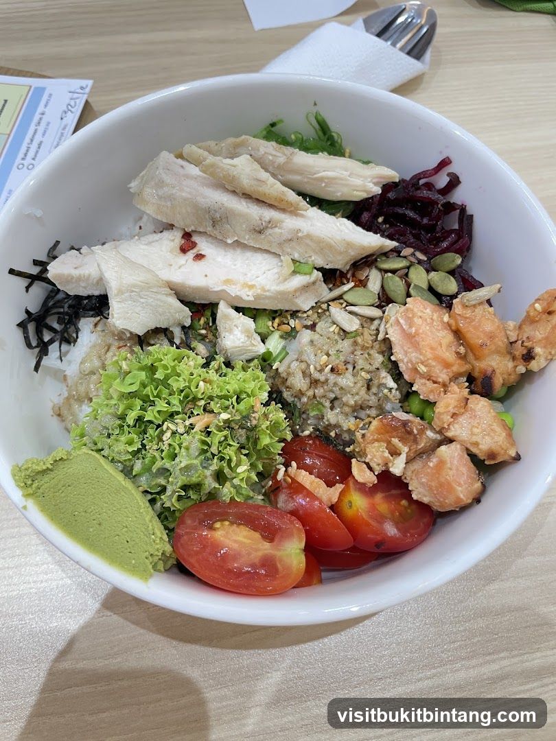 Chicken and Salmon Poke Bowl