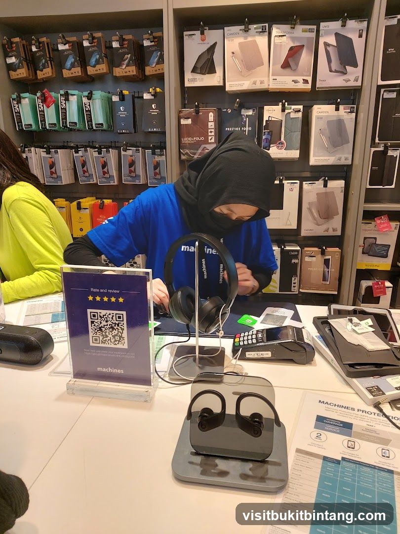 Store Interior with Electronics Accessories