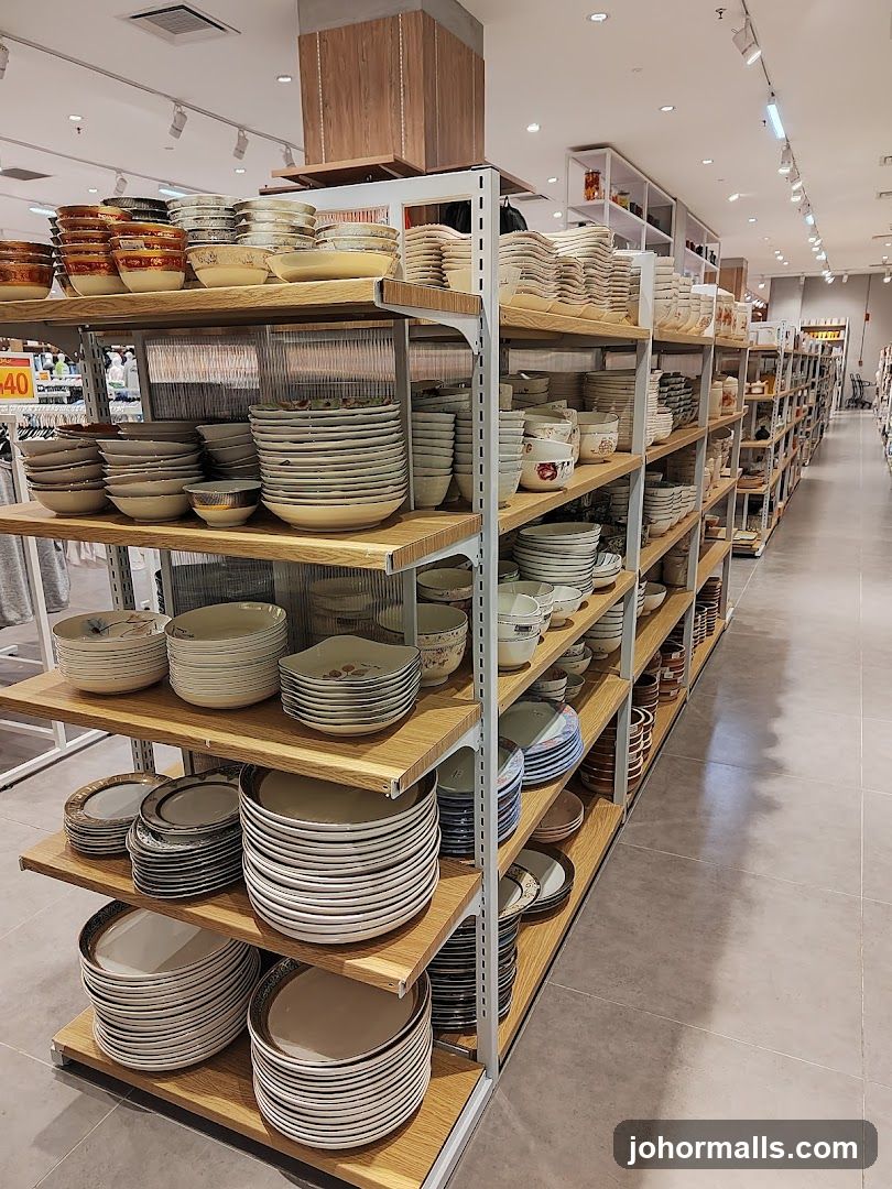 Shelves of Dishes and Bowls