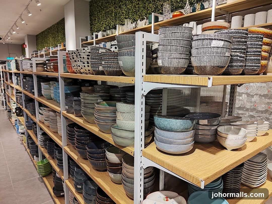 Bowls and Dishes on Shelves