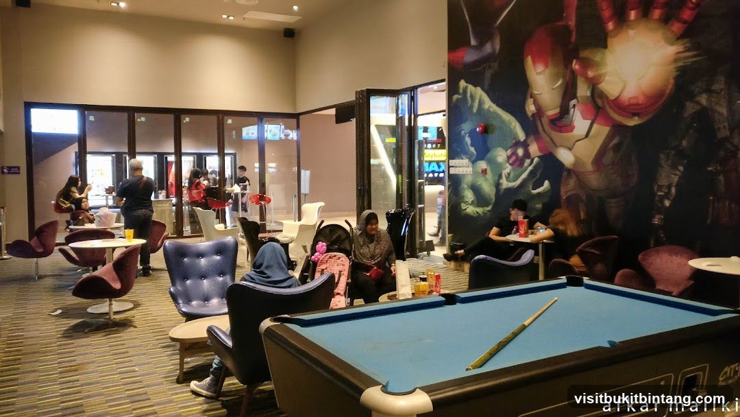Movie Theater Lobby with Billiards Table