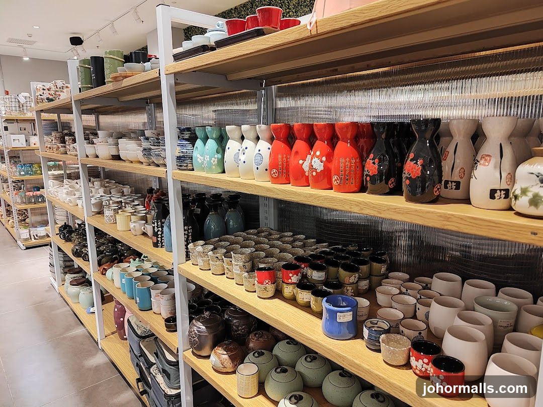 Store Shelves with Ceramic Ware