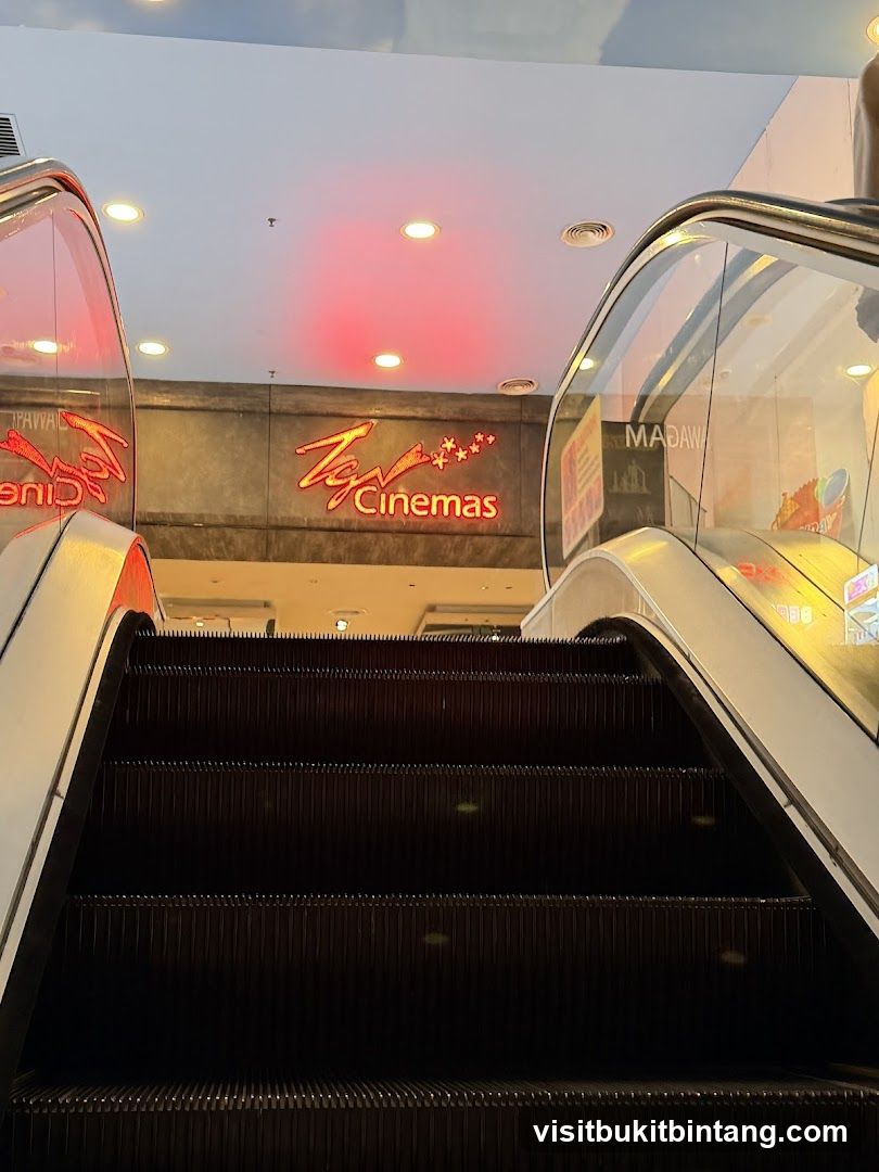 Escalator leading to cinemas