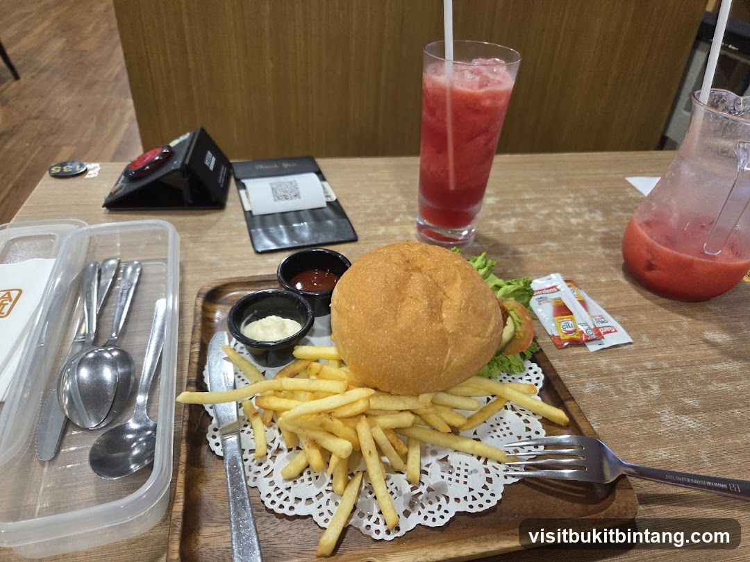Burger and Fries Meal