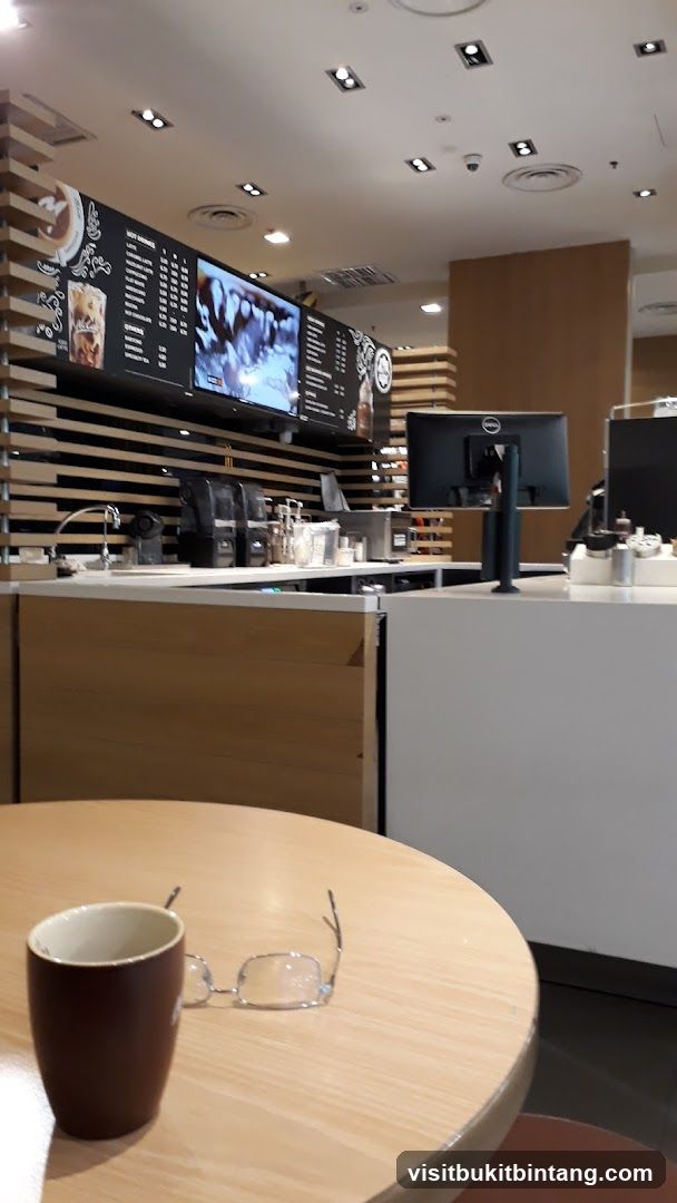 Cafe Counter with Menu and Table Setting