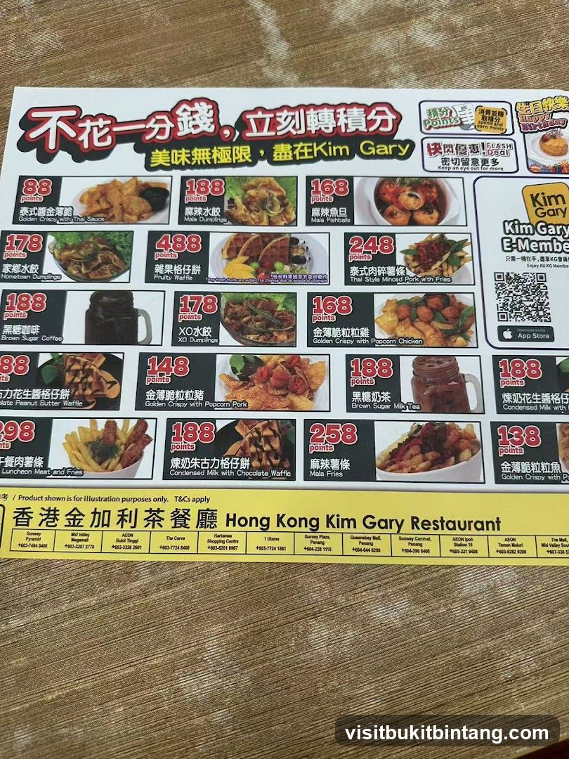 Kim Gary Menu
