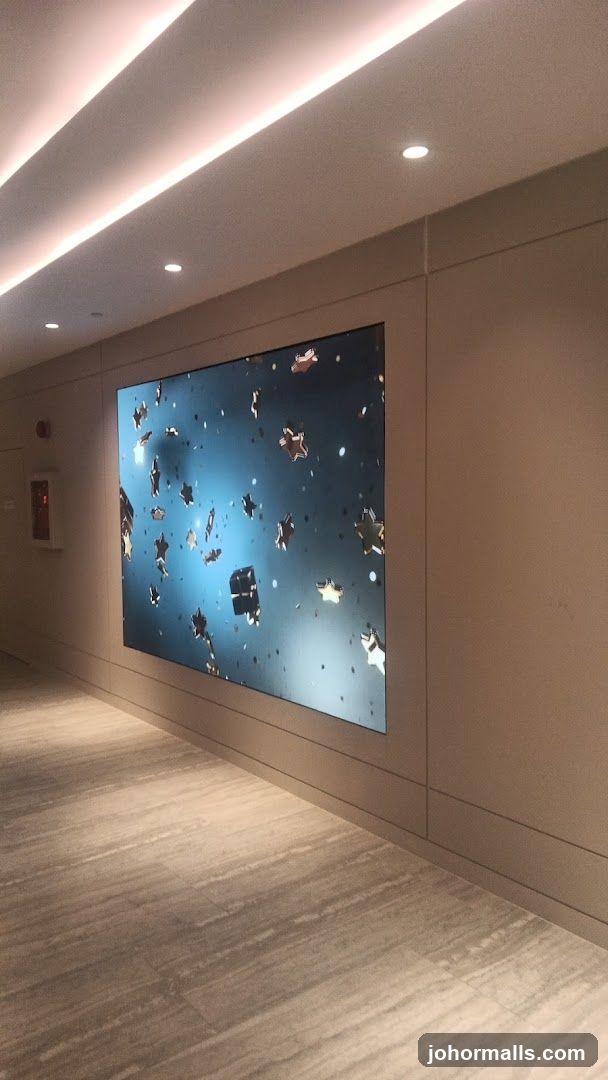 Digital Display with Falling Stars