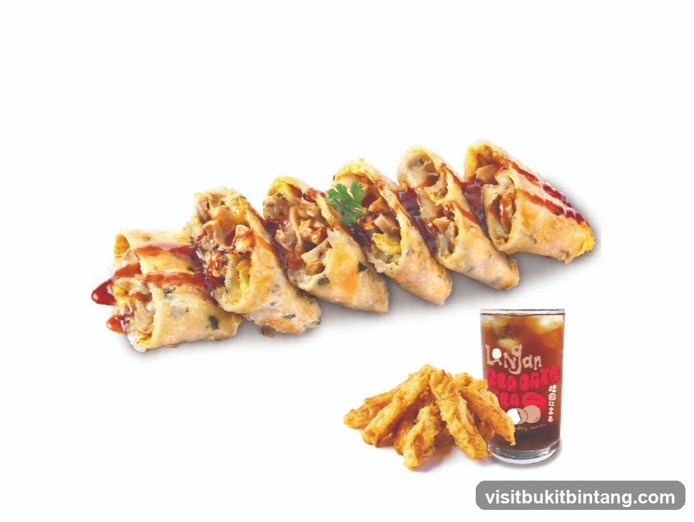 Spring Rolls with Fries and Drink