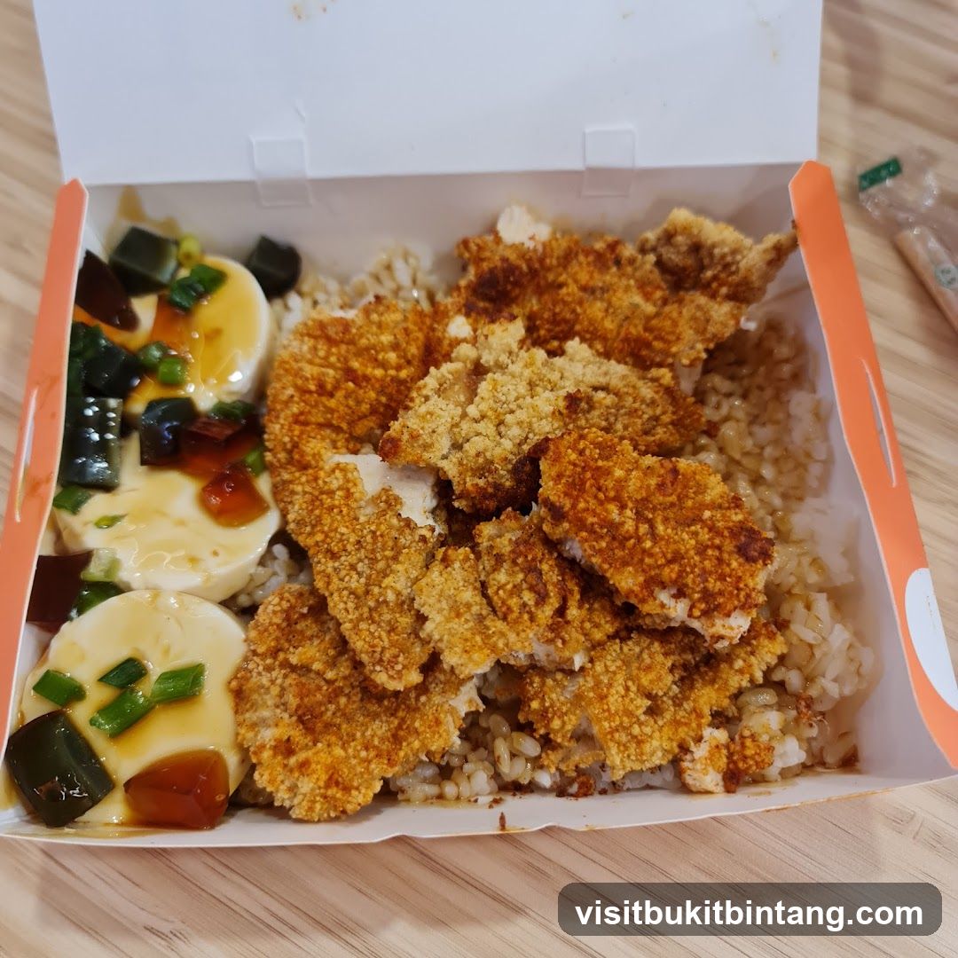 Fried Chicken and Tofu Bento Box