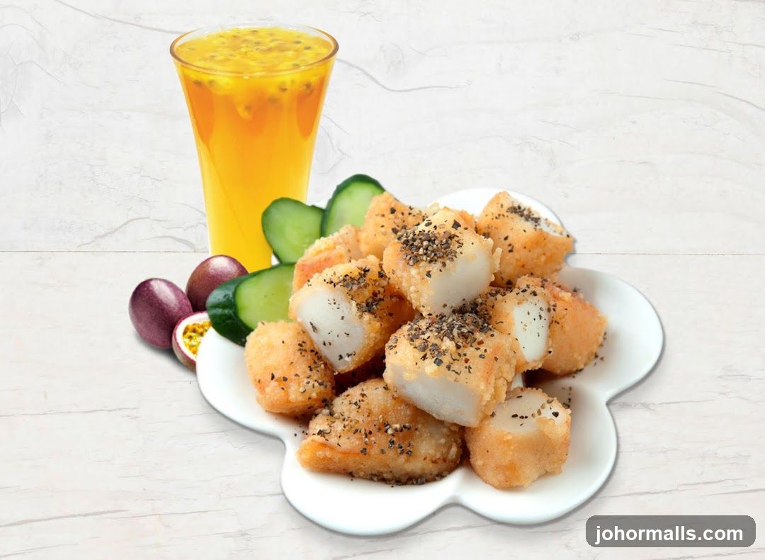 Fried Fish Bites with Passion Fruit Drink