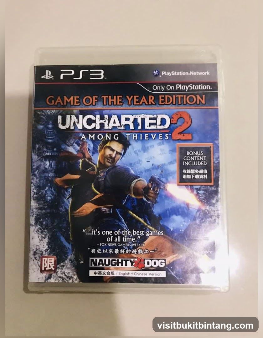 Uncharted 2: Among Thieves Game of the Year Edition PS3 Game Case