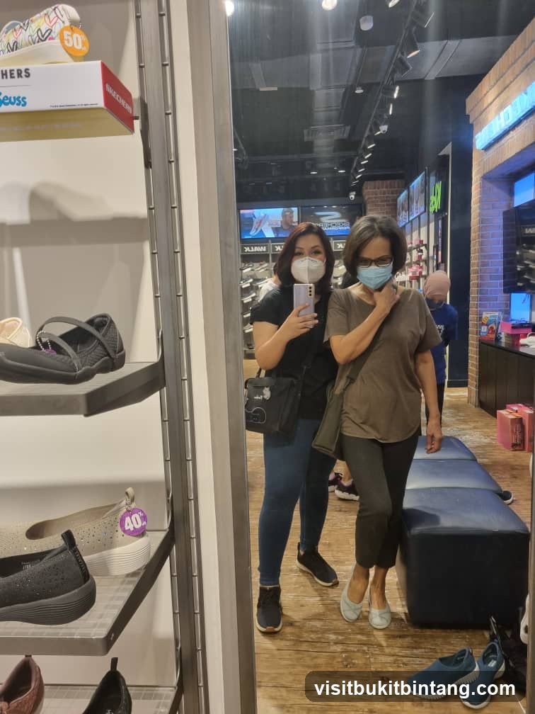 Two Women in a Shoe Store