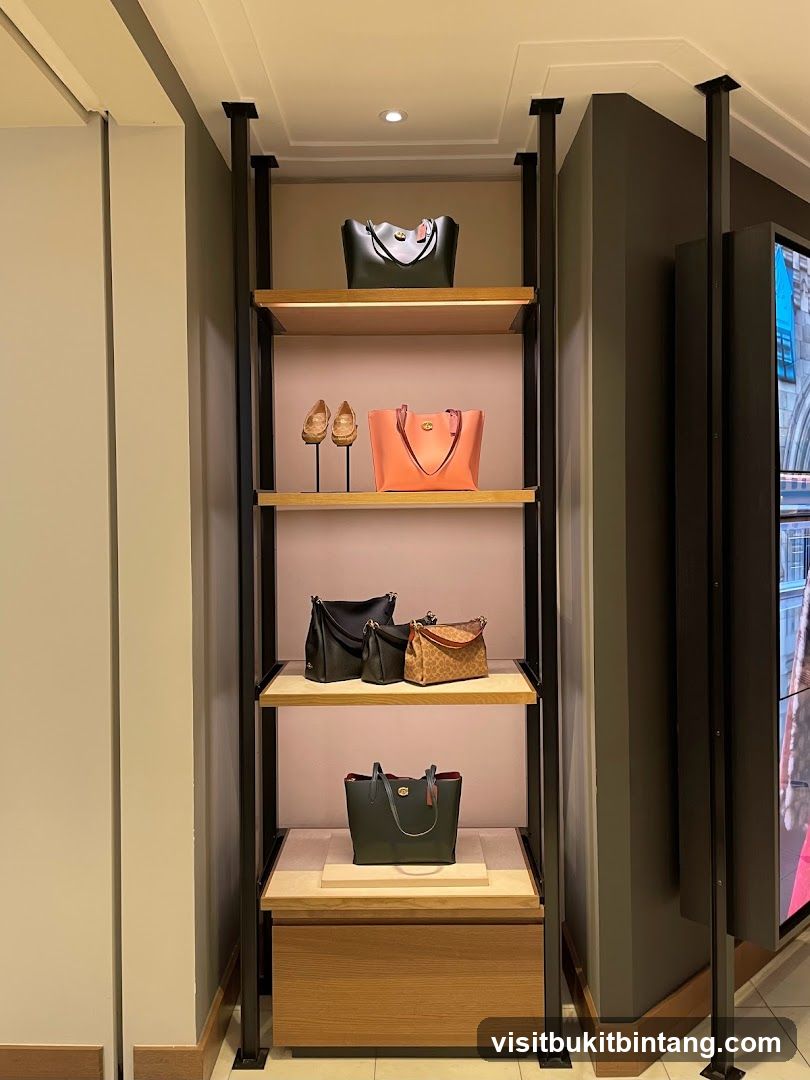 Handbags and Shoes Display