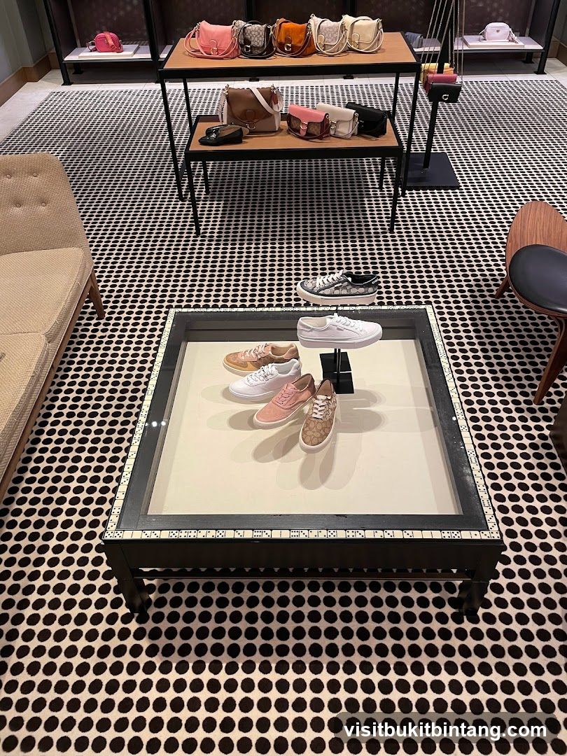 Coach Store Interior with Handbags and Sneakers