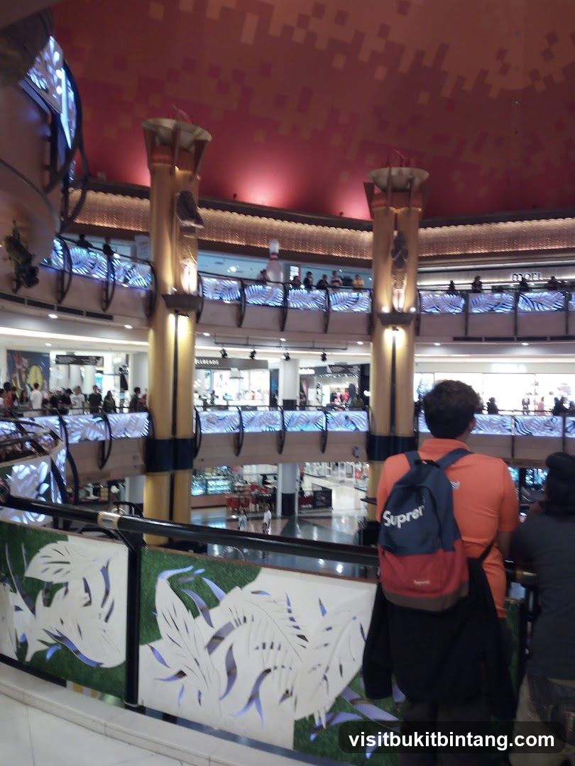 Interior of a multi-level shopping mall