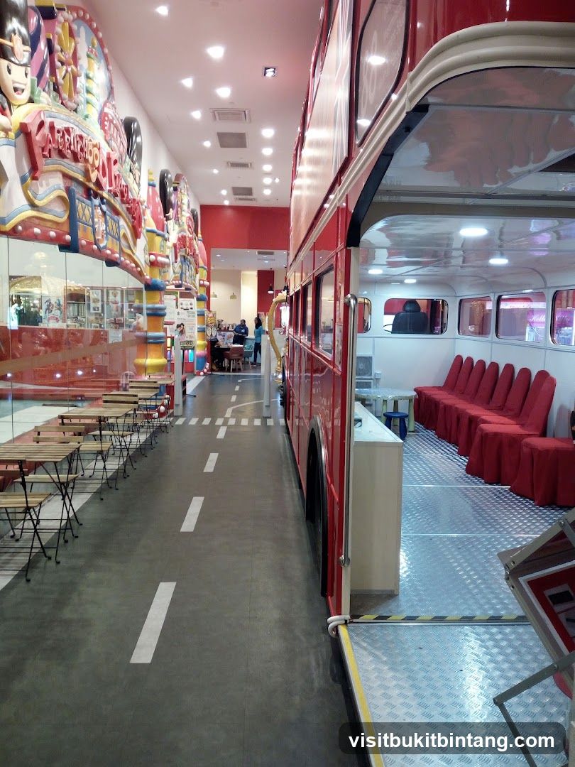 Themed Interior with Double-Decker Bus Seating