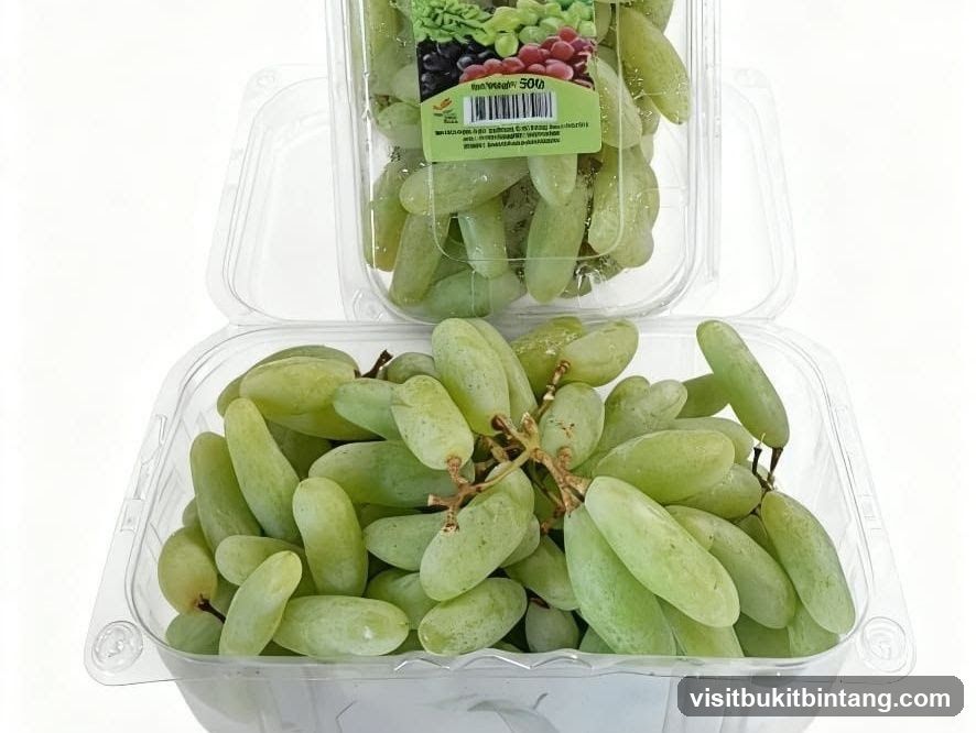 Green Grapes in Plastic Containers