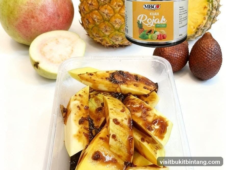 Fruit Salad with Rojak Sauce