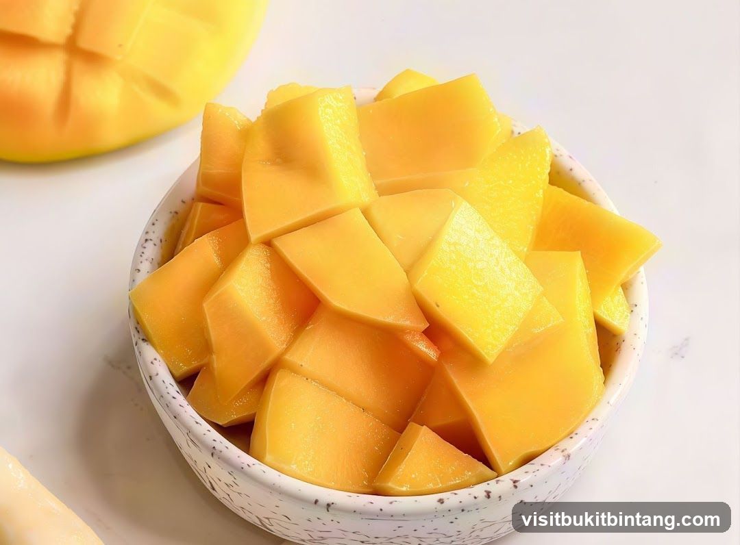 Diced Mangoes