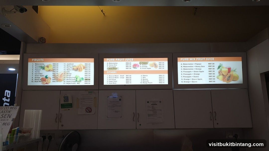 Juice Menu