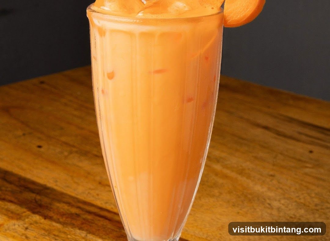 Orange Drink with Ice and Garnish