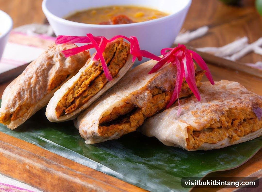 Stuffed Flatbreads with Soup
