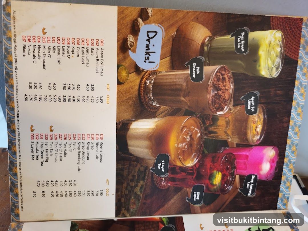 Drinks Menu