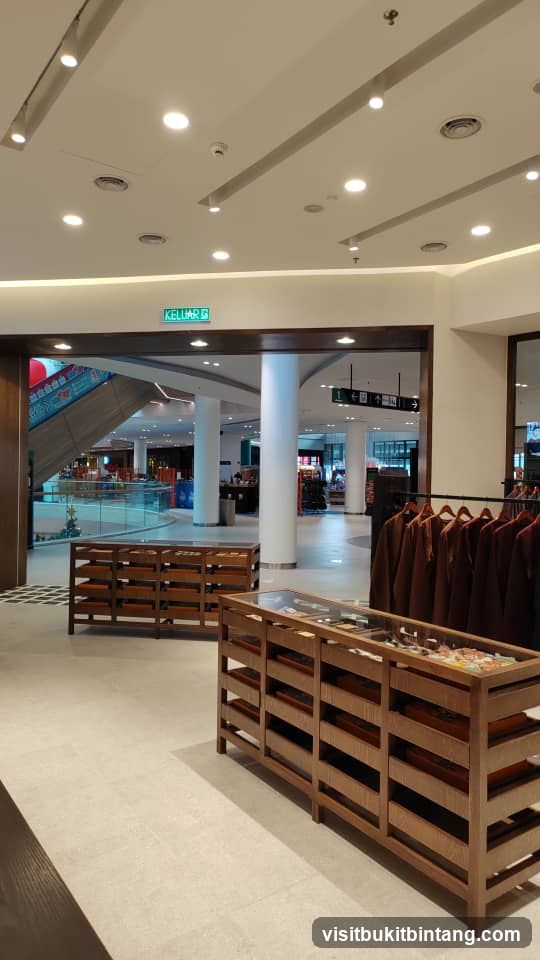 Store Interior with Display Cases and Clothing Racks