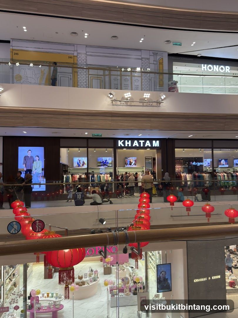 Mall Interior with Shops and Decorations