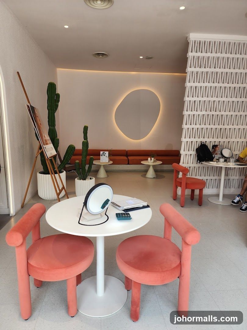 Modern Waiting Area with Cactus Decor
